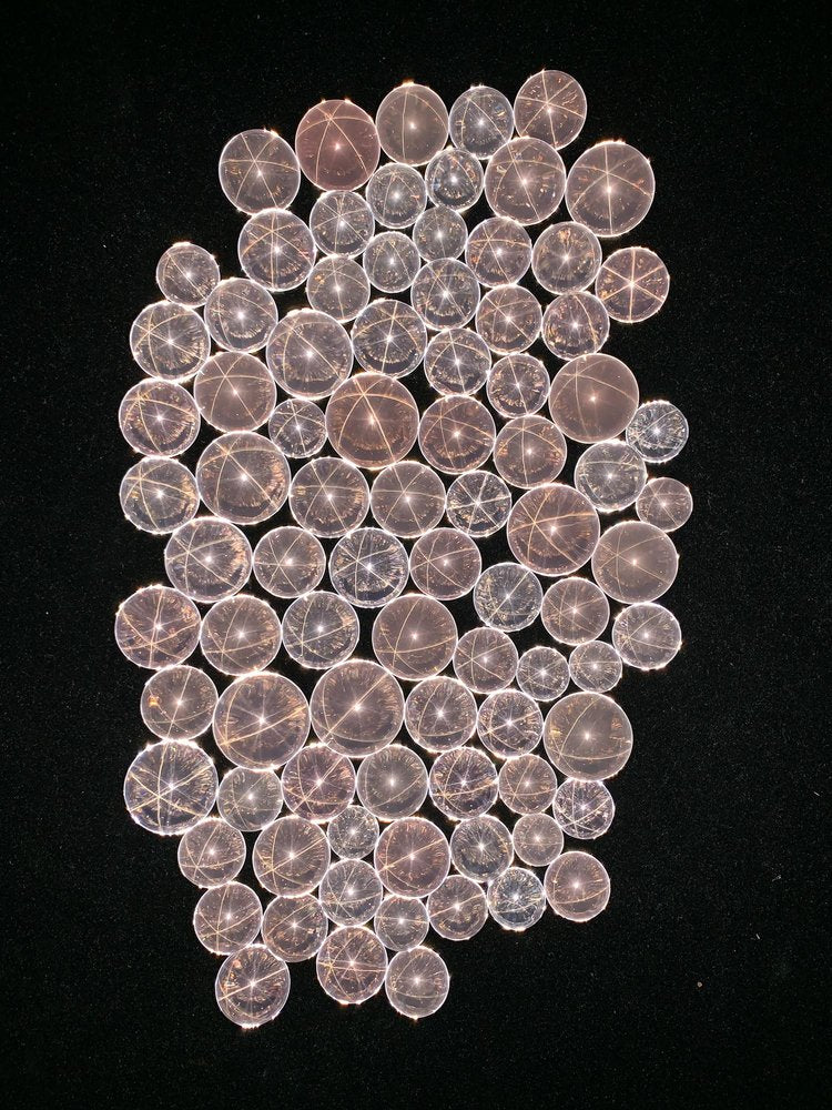 Esferas de ensueño de cuarzo rosa estrella