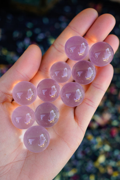Esferas de ensueño de cuarzo rosa estrella