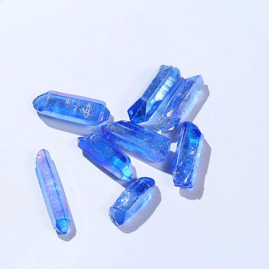 Blue Aura Quartz Mineral Angel Crystal Points
