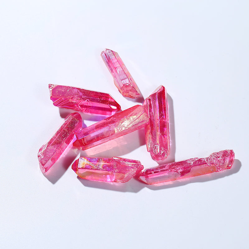 Natural pink radioplast crystal point pendant