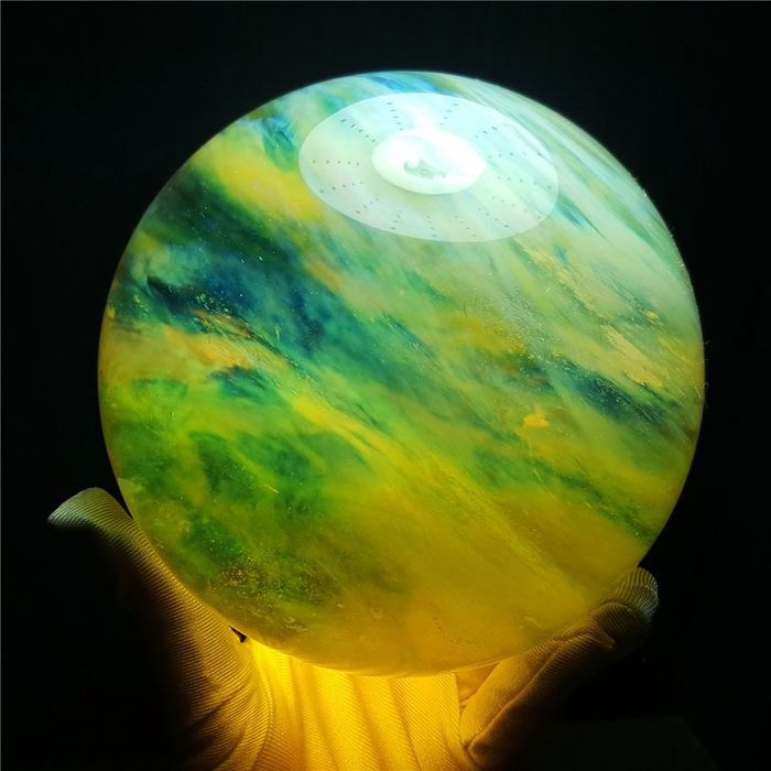 Yellow Smelting Stone Crystal Quartz Sphere