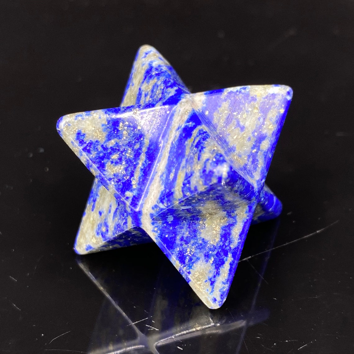 1pc Lapislázuli jaspe Merkaba estrella, estrella de geometría sagrada,