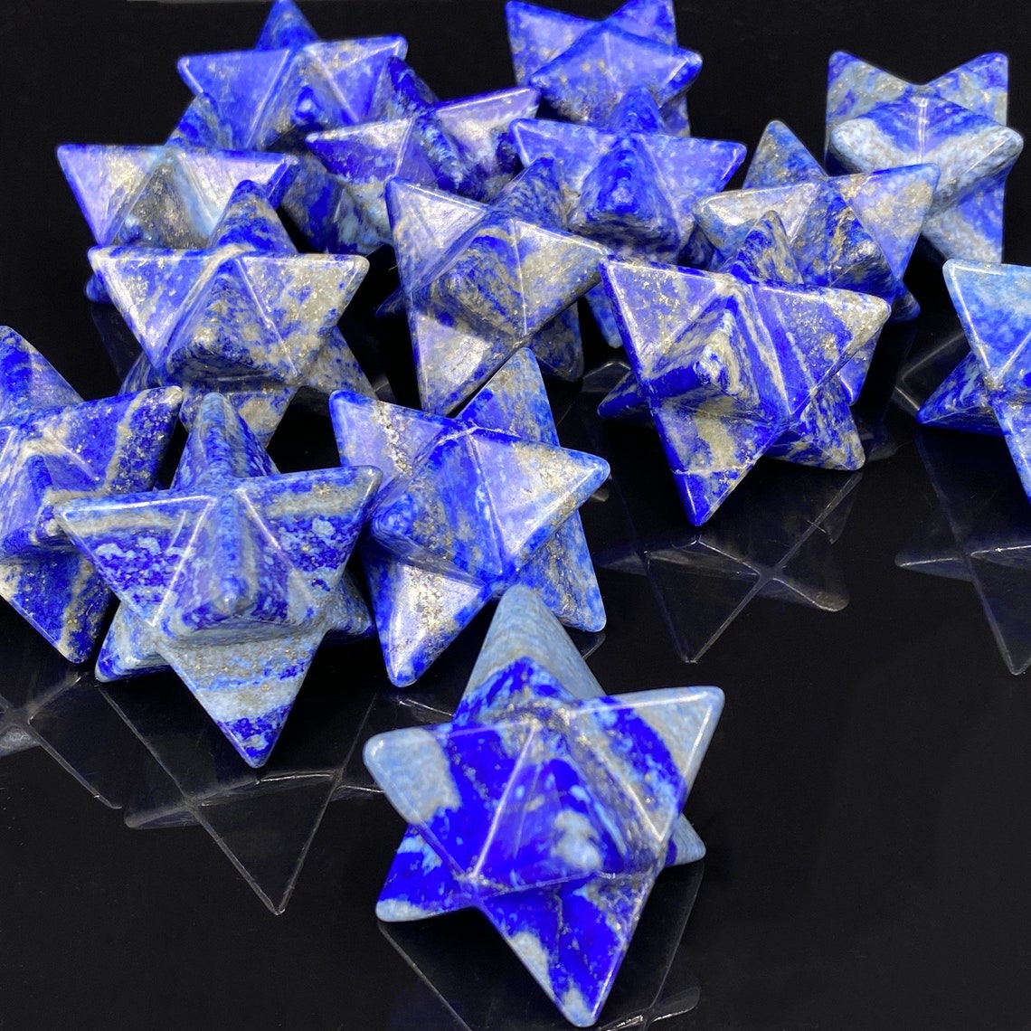 1pc Lapislázuli jaspe Merkaba estrella, estrella de geometría sagrada,