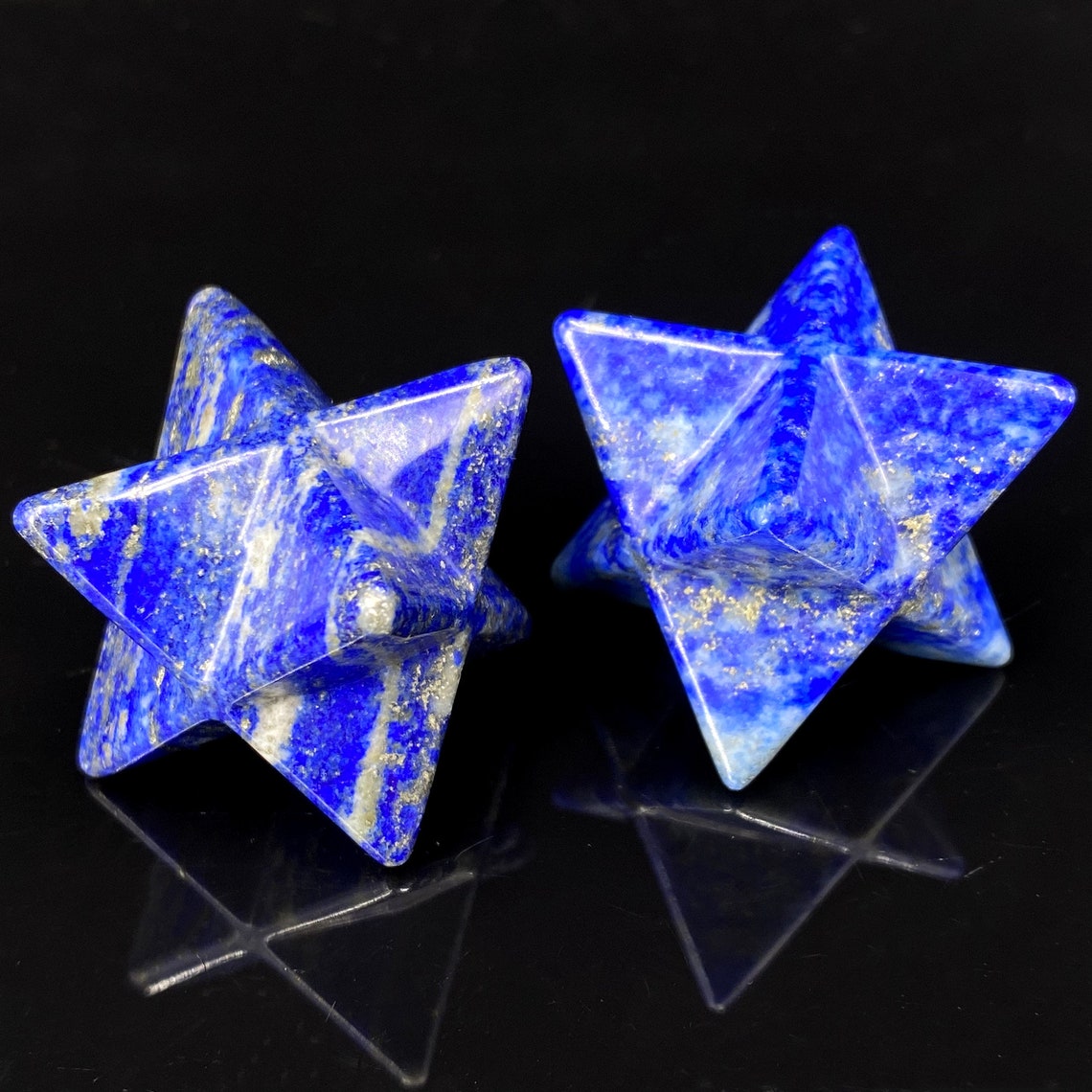 1pc Lapislázuli jaspe Merkaba estrella, estrella de geometría sagrada,