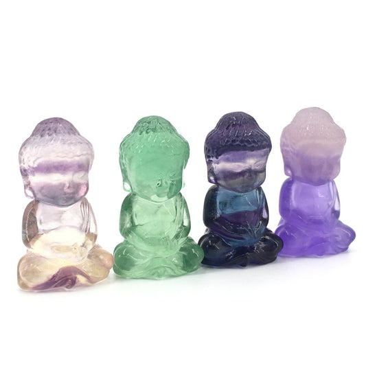 1pc Natural colorful candy fluorite crystal Amitabha