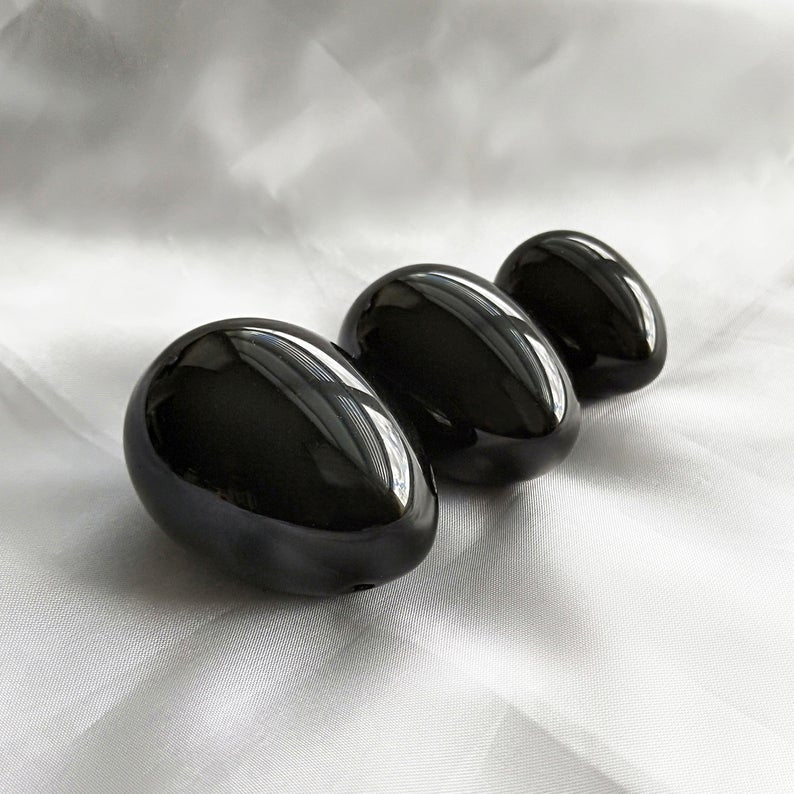 Huevo Yoni Obsidiana 3 PIEZAS 