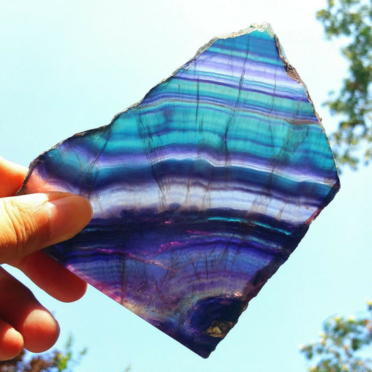 285G Natural multicolor fluorite crystal original stone specimens