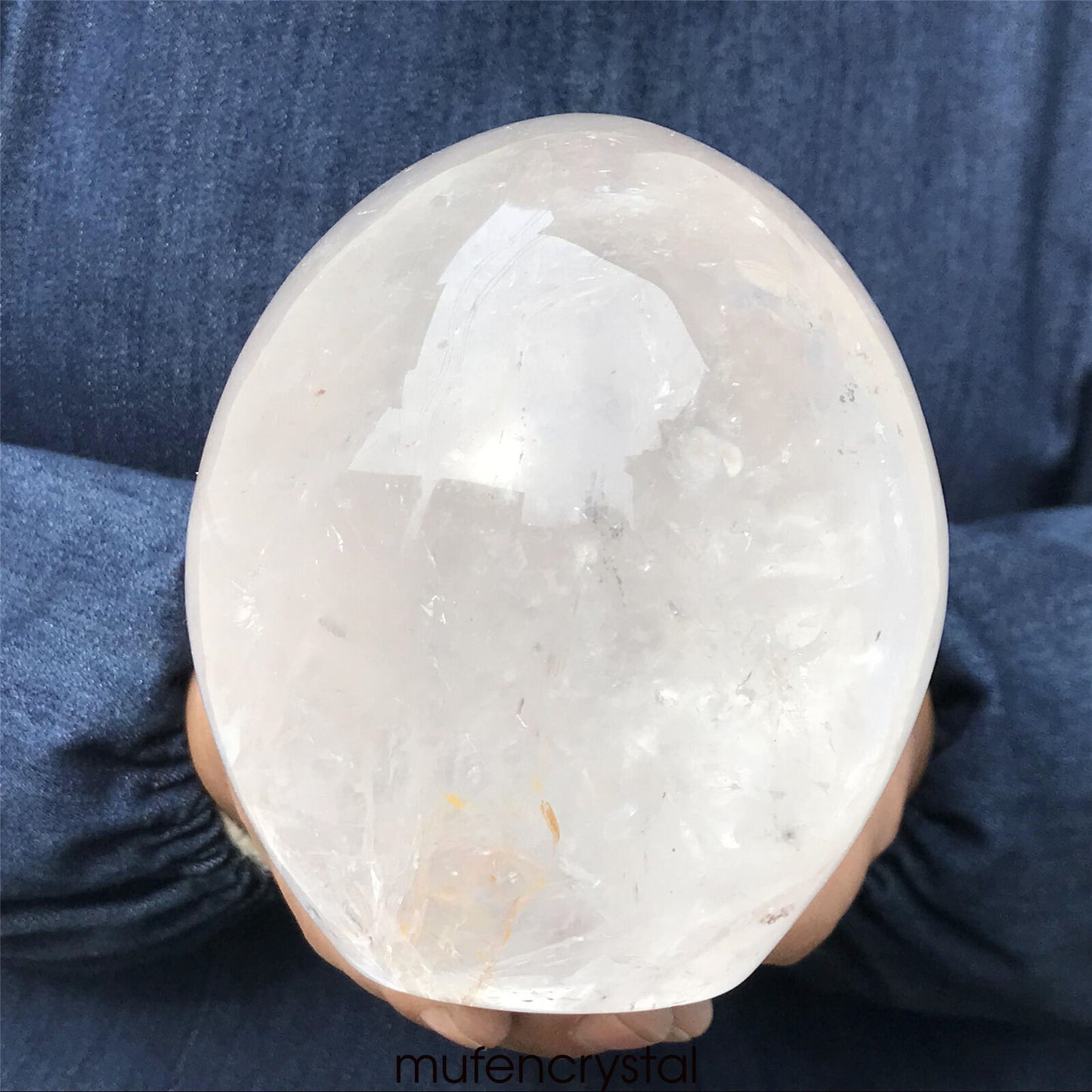 天然白色水晶石水晶頭骨雕刻頭骨靈氣治療