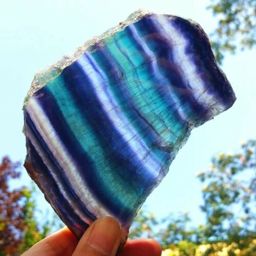 249G Natural multicolor fluorite crystal original stone specimens